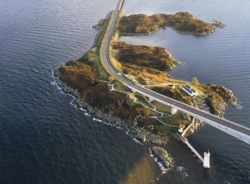 The Skye Bridge crossing Eilean Ban  